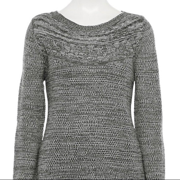 CROFT & BARROW Cable Knit Yoke Boatneck Sweater ❤️ - Picture 2 of 10